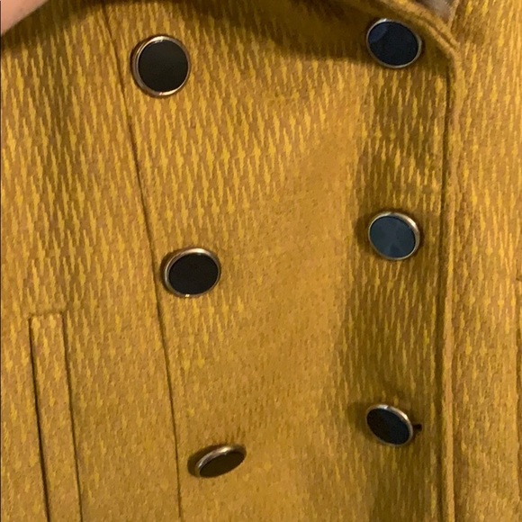 Merona Retro Double-Breasted Yellow Coat - Picture 2 of 6